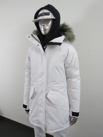 Pre-owned The North Face Womens  Expedition Mcmurdo 700-down Warm Parka Jacket White