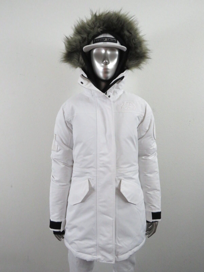 Pre-owned The North Face Womens  Expedition Mcmurdo 700-down Warm Parka Jacket White