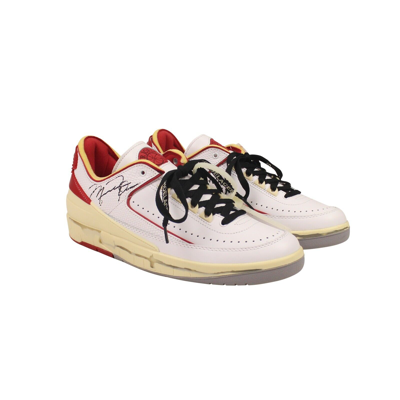 Pre-owned Off-white C/o Virgil Abloh Red Sail Jordan 2 Low Sneakers Size 13 $700