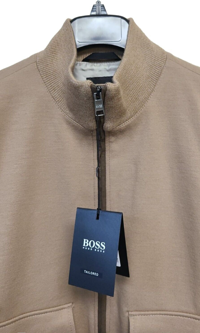 Pre-owned Hugo Boss $1,295 -  Tailored Luxury Italian Jersey Jacket In Virgin Wool - 38r In Beige