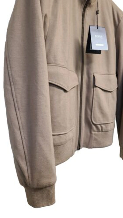 Pre-owned Hugo Boss $1,295 -  Tailored Luxury Italian Jersey Jacket In Virgin Wool - 38r In Beige