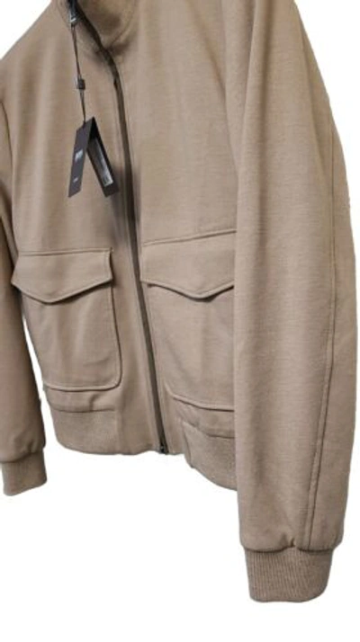 Pre-owned Hugo Boss $1,295 -  Tailored Luxury Italian Jersey Jacket In Virgin Wool - 38r In Beige