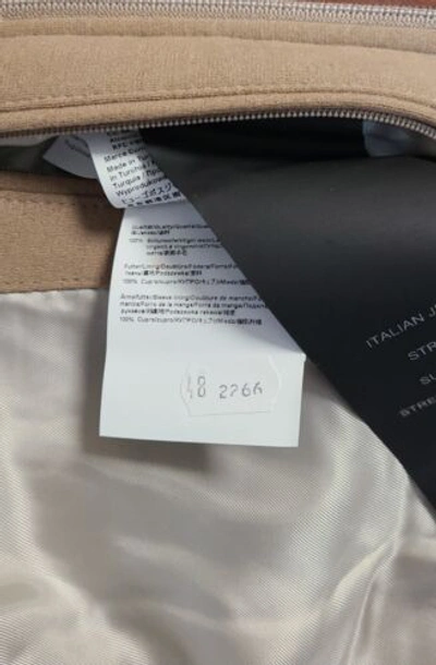 Pre-owned Hugo Boss $1,295 -  Tailored Luxury Italian Jersey Jacket In Virgin Wool - 38r In Beige