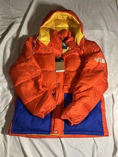 Pre-owned The North Face Sierra Color Block Parka Men's L Flare Red Rare Sold Out