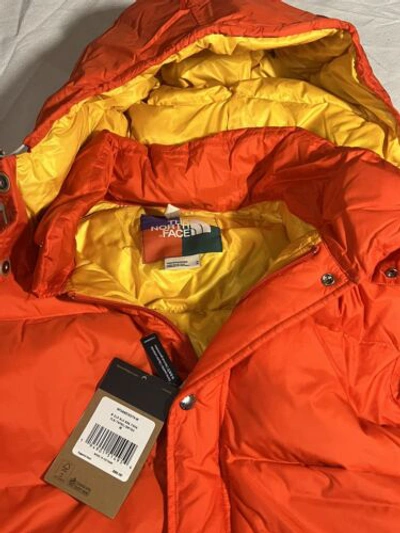 Pre-owned The North Face Sierra Color Block Parka Men's L Flare Red Rare Sold Out