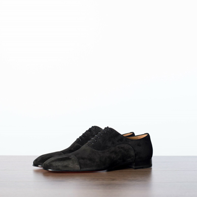 Pre-owned Christian Louboutin 945$ Greggo Oxford Shoes - Black Suede