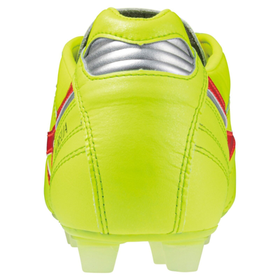 Pre-owned Mizuno Morelia Ii Japan P1ga2401 45 Safety Yellow Fairy Coral Soccer Cleats In Yellow, Coral