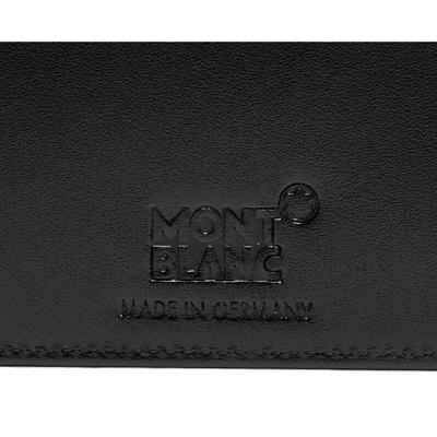 Pre-owned Montblanc Meisterstück Leather Passport Holder Cover Wallet Case Purse For Men In Black