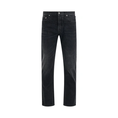 Shop Off-white Arrow Tab Tapered Vintage Jeans