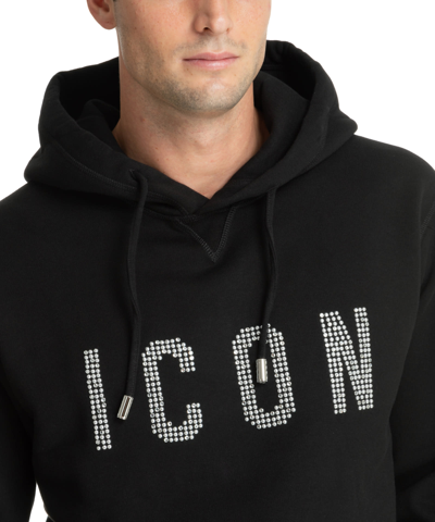 Shop Dsquared2 Cool Fit Cotton Hoodie In Nero