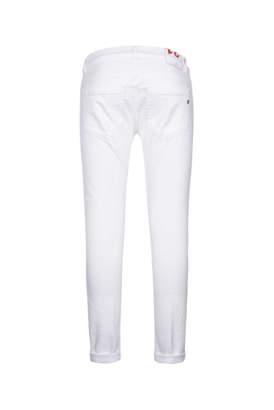 Shop Dondup Low-rise Slim-fit Jeans In Bianco