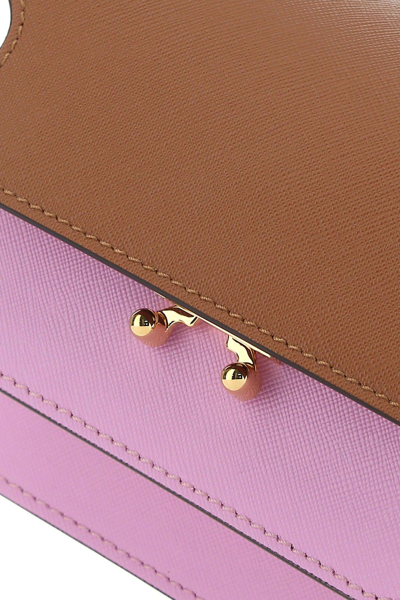 Shop Marni Multicolor Leather Mini Trunk Shoulder Bag In Multicolour