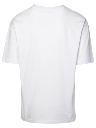 Shop Apc Graphic Logo Printed Crewneck T-shirt In Aab Blanc