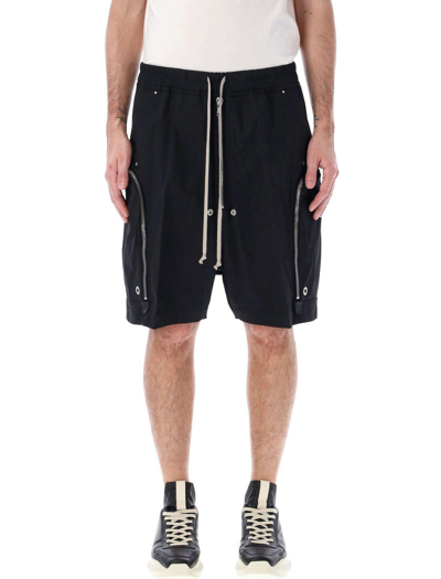 Shop Rick Owens Drawstring Bauhaus Bela Bermuda Shorts In Black