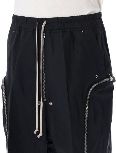 Shop Rick Owens Drawstring Bauhaus Bela Bermuda Shorts In Black