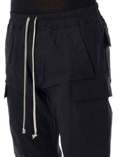 Shop Rick Owens Lindo Mastodon Mega Cargo Trousers In Black