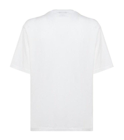 Shop Acne Studios Face Printed Crewneck T-shirt In Optic White