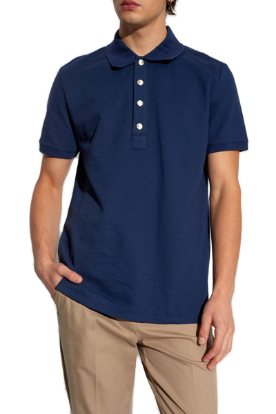 Shop Balmain Short Sleeved Polo Shirt
