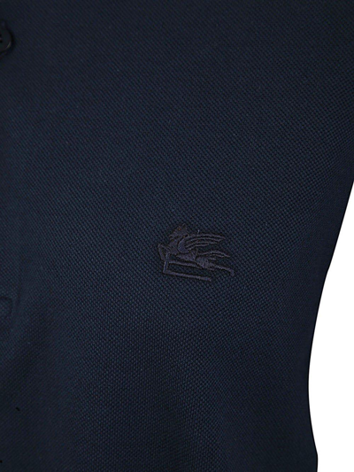 Shop Etro Logo Embroidered Short Sleeved Polo Shirt