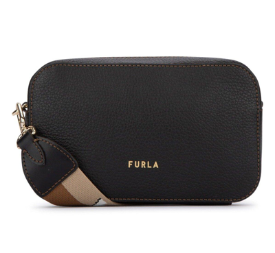 Shop Furla Primula Logo Plaque Mini Crossbody Bag In S Nero
