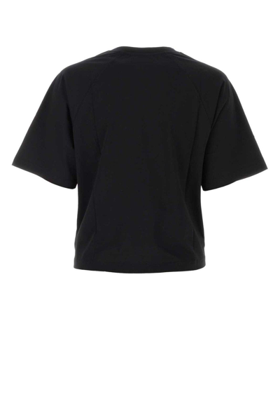 Shop Balmain Signature Logo Cropped T-shirt In Black