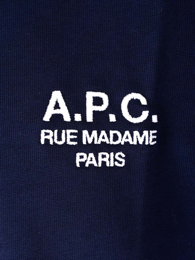 Shop Apc Organic Cotton Tee Shirt In Dark Navy