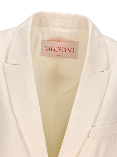 Shop Valentino Toile Iconographe Straight Hem Blazer