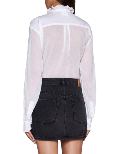 Shop Marant Etoile Denim Mini Skirt In Black