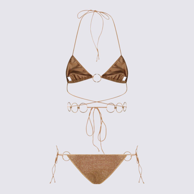 Shop Oseree Strap Detailed Two-piece Bikini Suit
