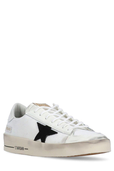 Shop Golden Goose Star Patch Sneakers In White/black