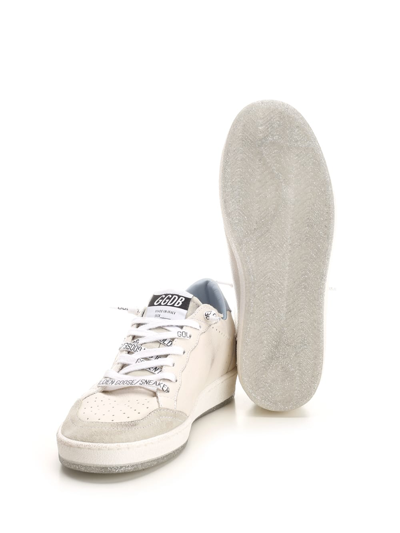 Shop Golden Goose Ball Star Sneakers In White/blue/silver