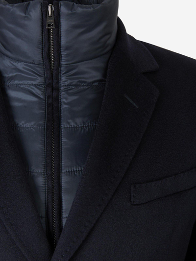 Shop Herno Single-breasted Layered Coat