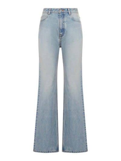 Shop Balenciaga Flared-leg Jeans In Light Indigo