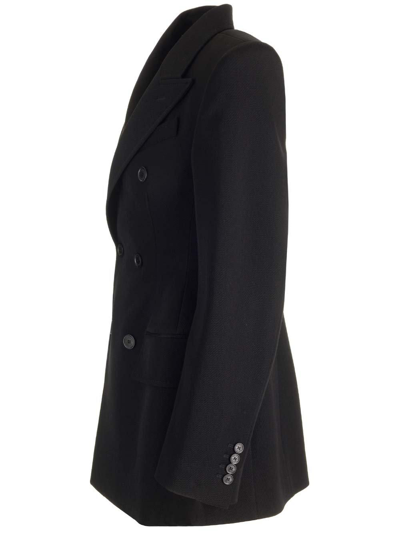 Shop Balenciaga Hourglass Double-breasted Jacket In Black