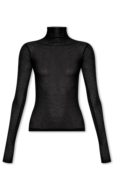 Shop Ann Demeulemeester Kaisu Standard Fit Long-sleeved Turtleneck T-shirt In Black