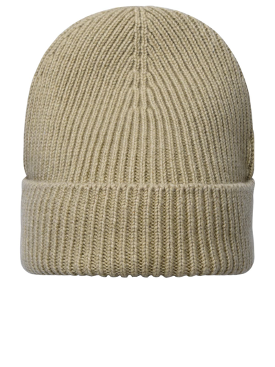 Shop Burberry Beige Cashmere Beanie In Hunter