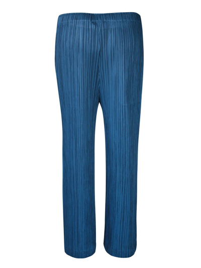 Shop Issey Miyake Thicker 2 Cropped Trousers In Blu Verde