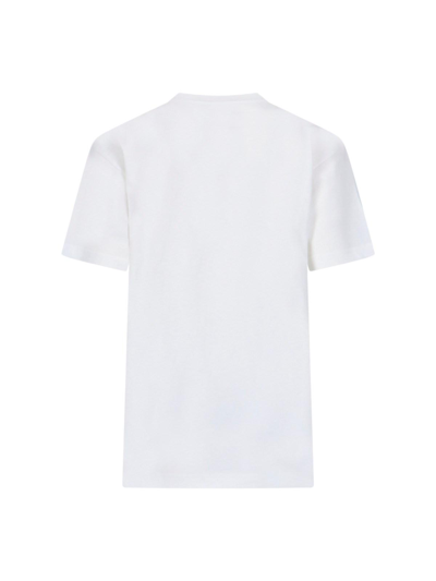 Shop Alaïa Logo T-shirt In Blanc Noir