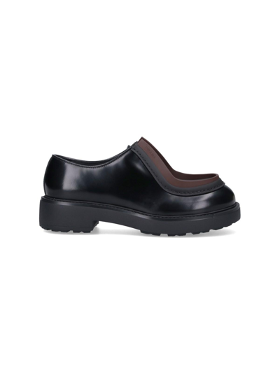 Prada Opaque Brushed Leather Lace-up Shoes In Black | ModeSens Prada Opaque Brushed Leather Lace-up Shoes In Black | ModeSens