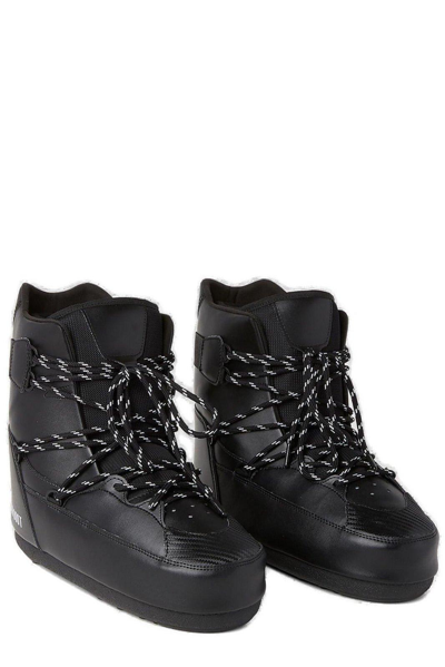 Shop Moon Boot Sneaker Mid Snow Boots In Black