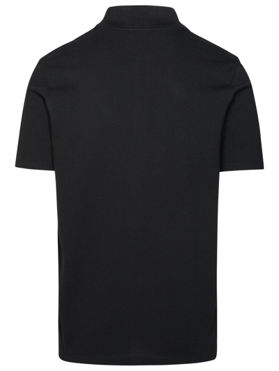 Shop Balmain Logo Embroidered Short-sleeved Polo Shirt In Black