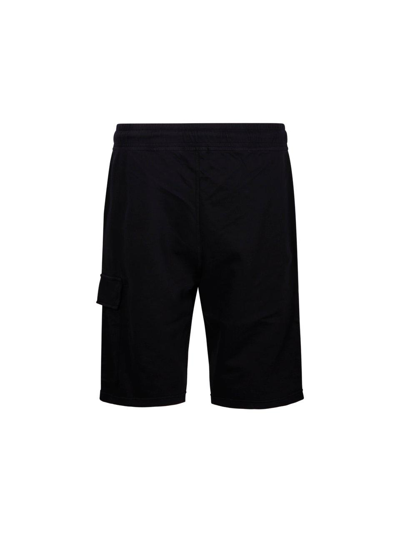 Shop C.p. Company Utility Knee-high Shorts In Black