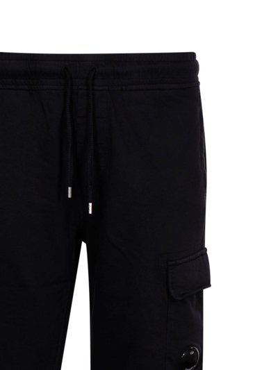 Shop C.p. Company Utility Knee-high Shorts In Black