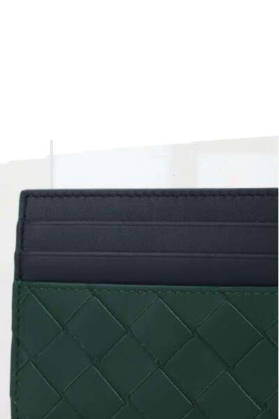 Shop Bottega Veneta Intrecciato Two-toned Card Holder In Green