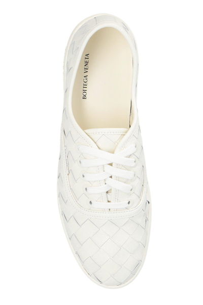 Shop Bottega Veneta Low-top Lace-up Sneakers In White