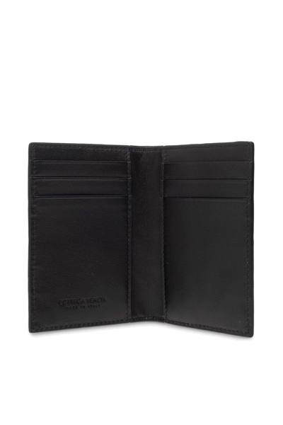 Shop Bottega Veneta Intrecciato Flap Card Case In Black