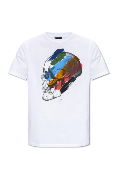 Shop Paul Smith Ps  Printed T-shirt  In White