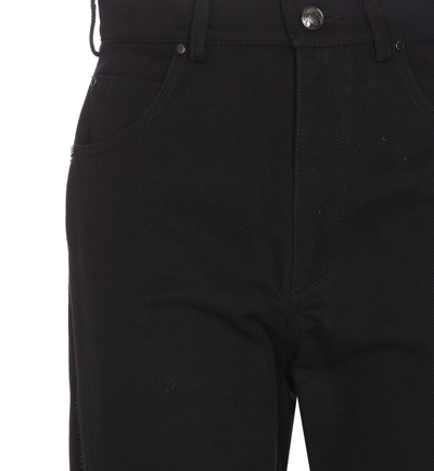 Shop Max Mara Drill Tuxedo Jeans In Black
