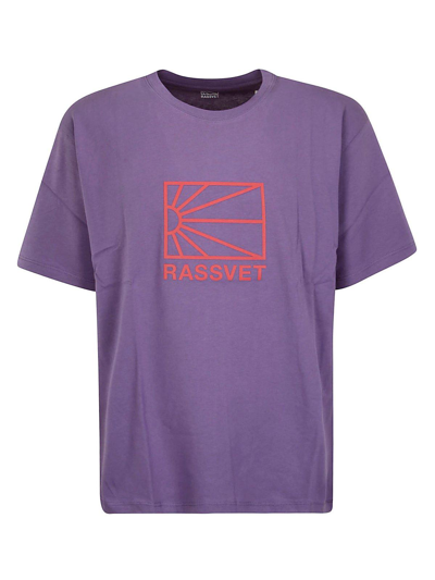 Shop Paccbet Logo-printed Crewneck T-shirt In Violet
