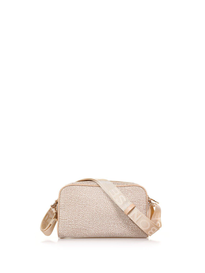 Shop Borbonese Zipped Small Camera Bag  In Sand